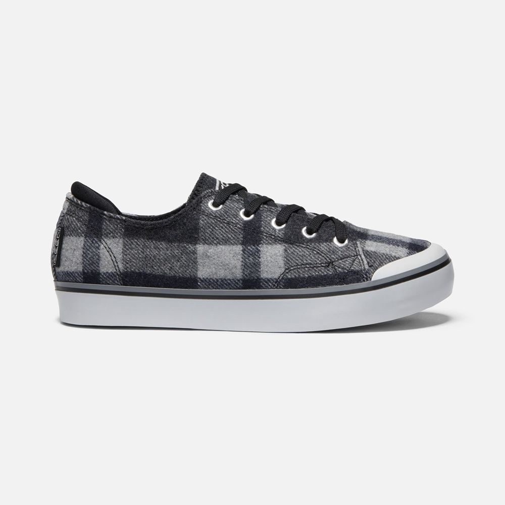 Keen Canvas Schoenen Dames Grijs/Zwart - Elsa Iii Plaid Sneaker - 75084-EOUY